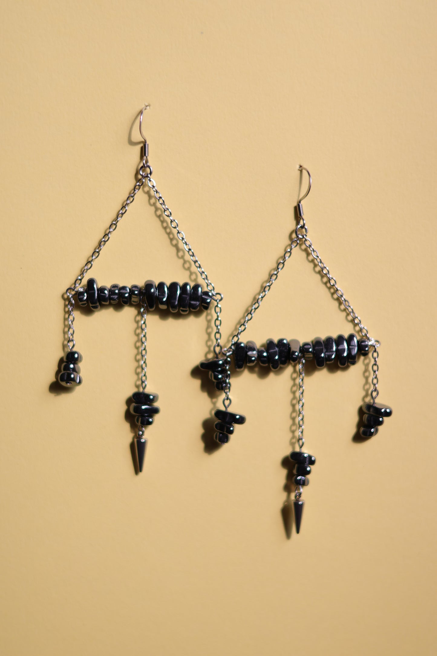 Picture pebbles No.1 hematite earrings