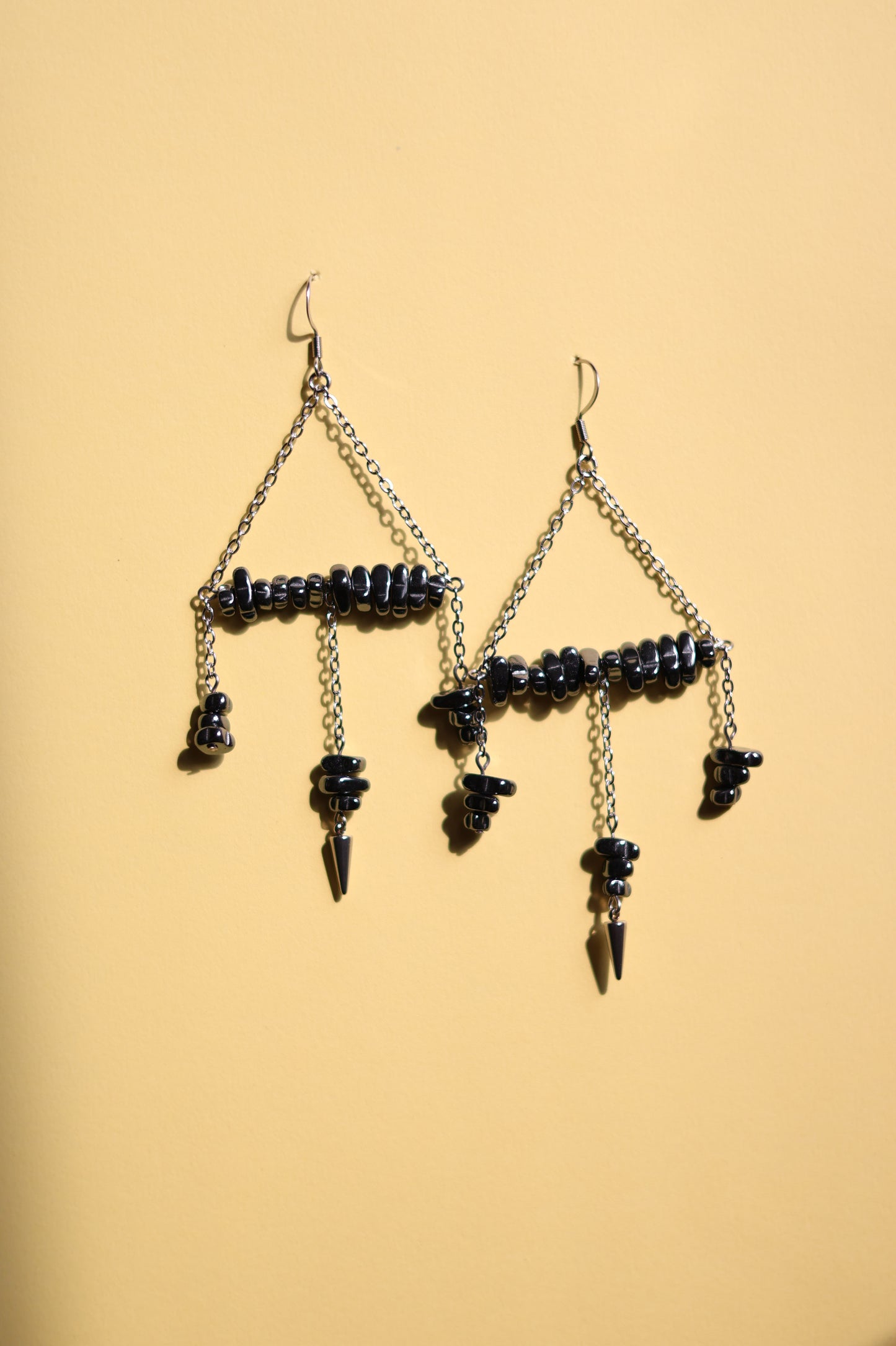 Picture pebbles No.1 hematite earrings