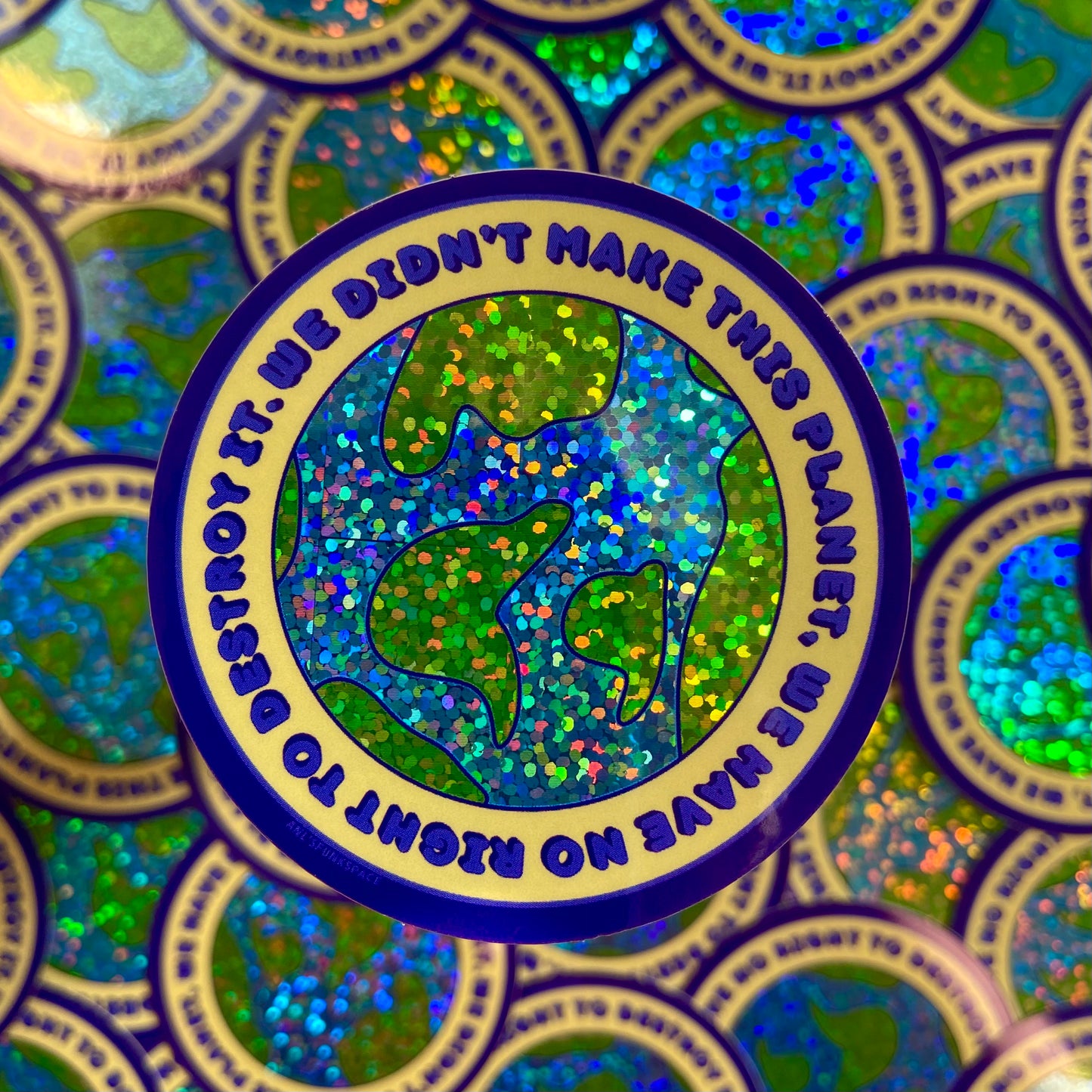 We didn’t make this planet sticker | 70% of profit goes to Hackensack Riverkeeper!