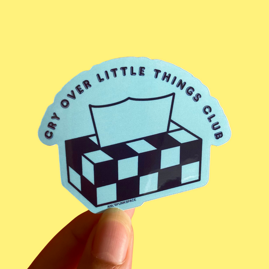 Cry over little things club sticker