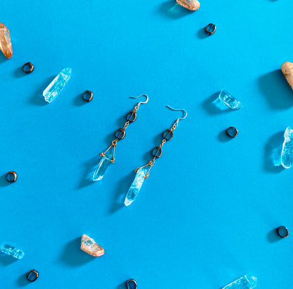 Blue gemstone earrings