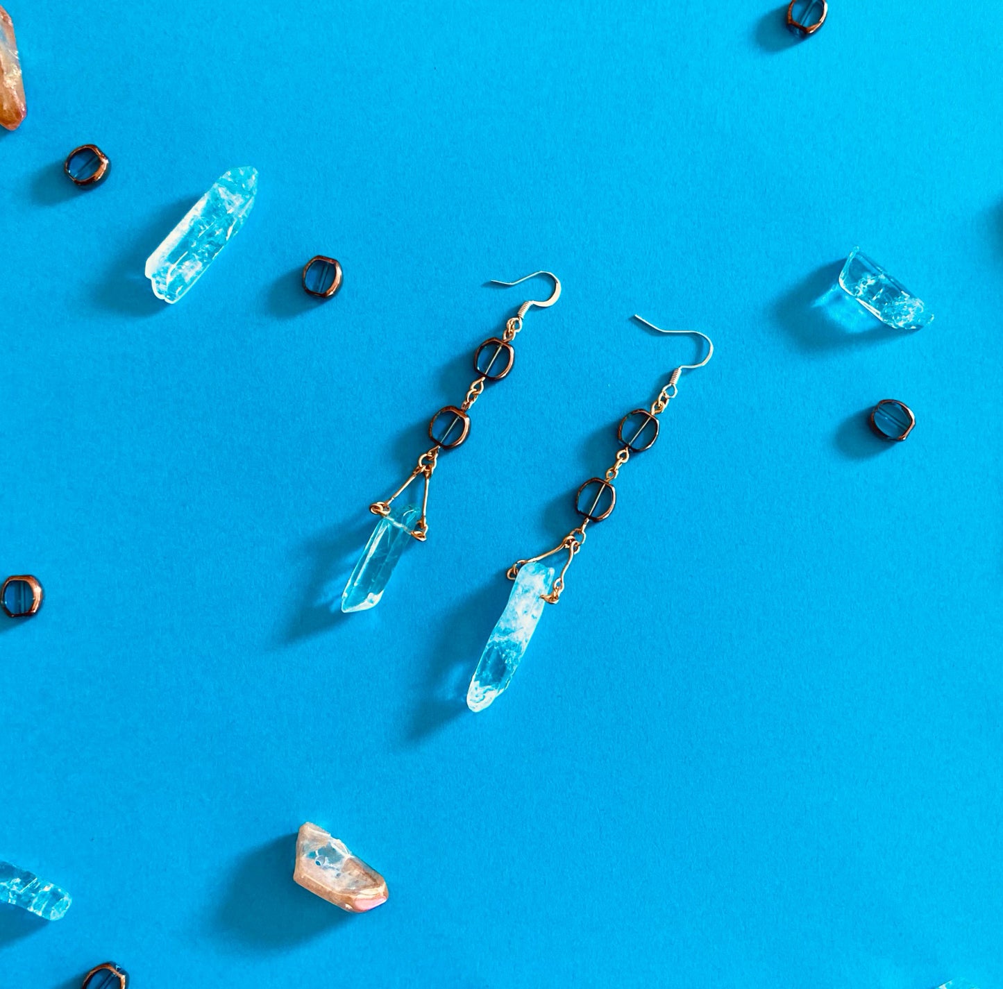 Blue gemstone earrings