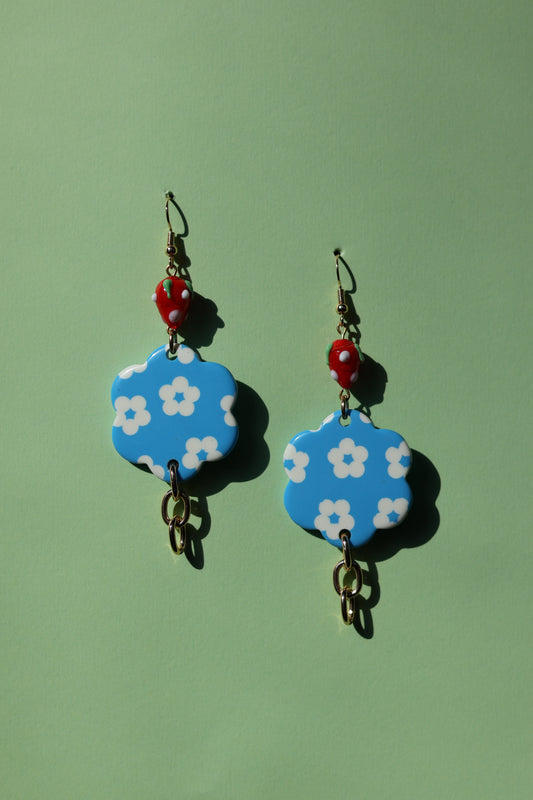 Last seasons blossoms No.1 flower earrings