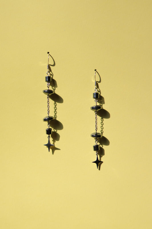 Midnight sky’s  No.1 hematite earrings
