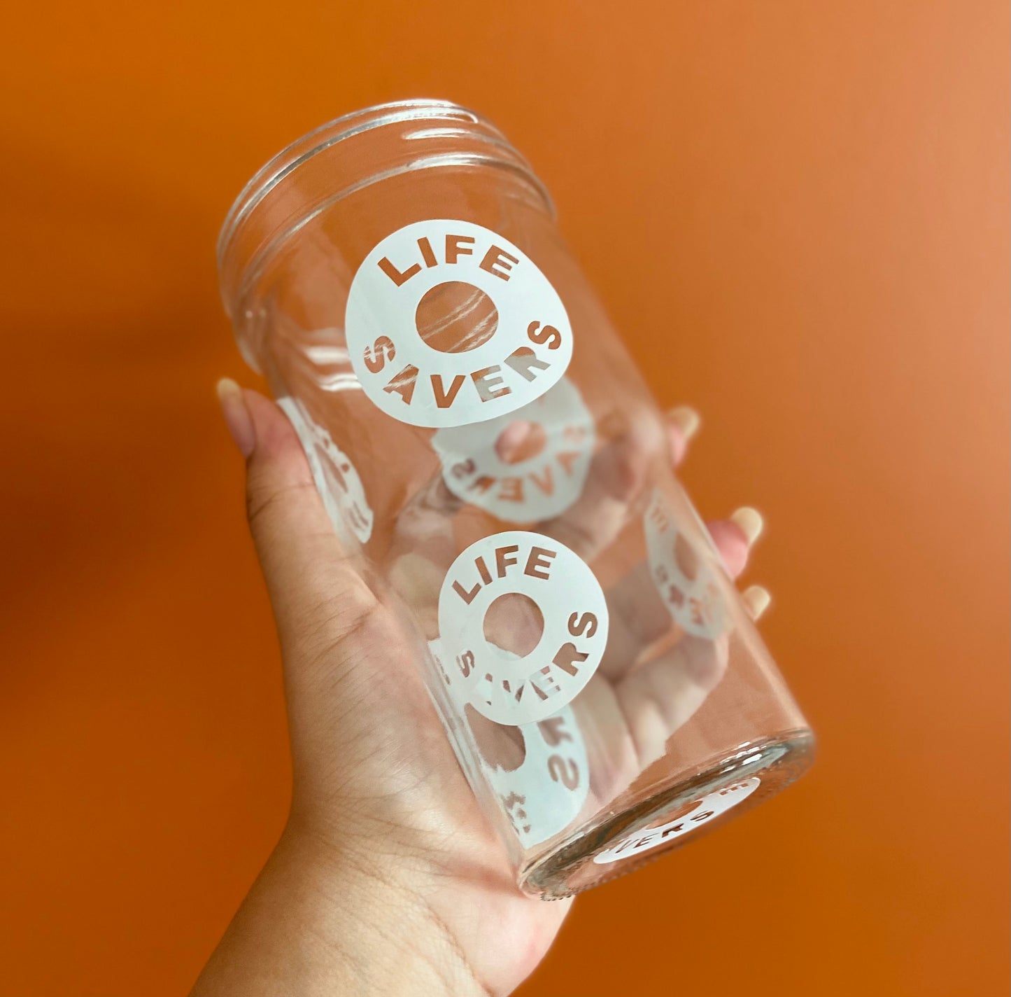 Life savers glass boba cup