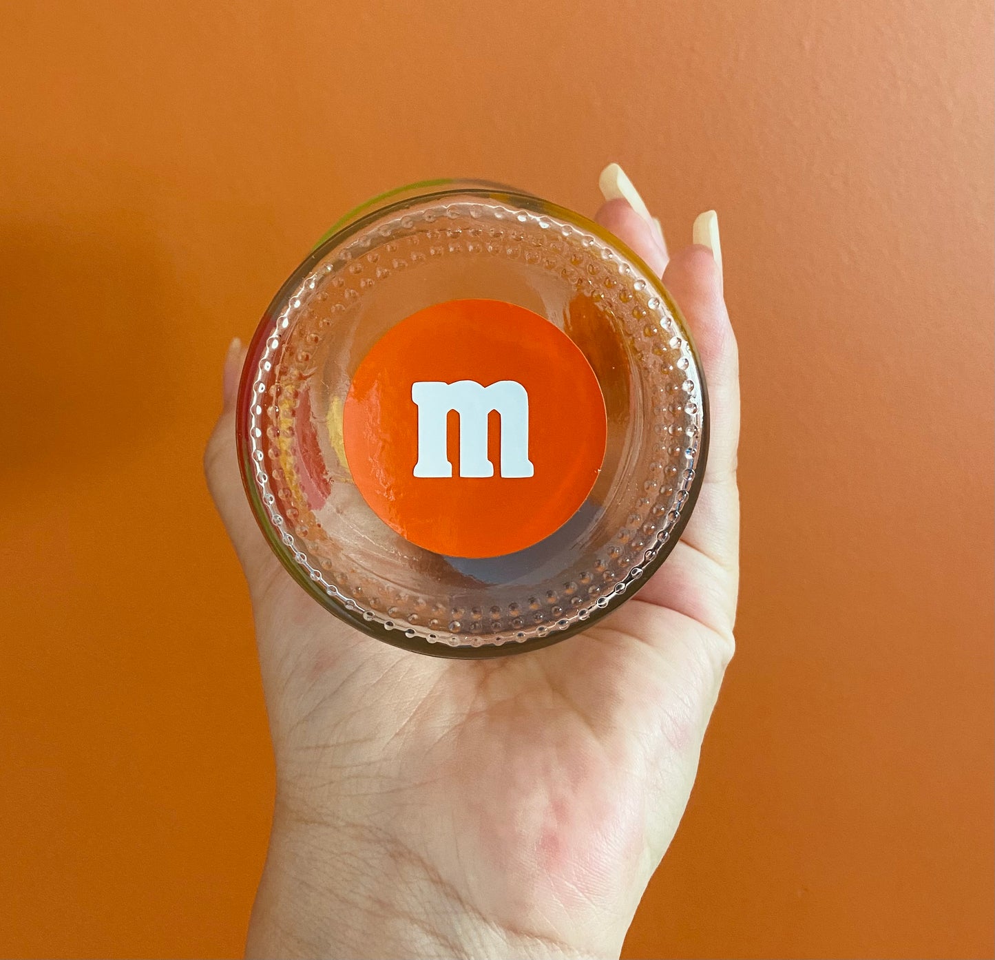 M&M glass boba cup