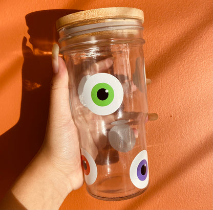 Eyeball glass boba cup