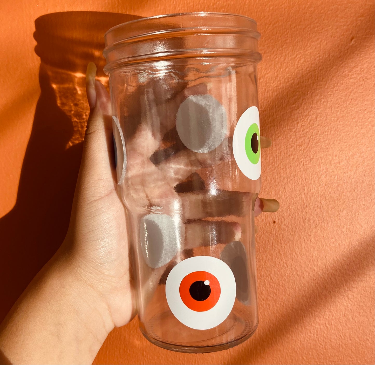 Eyeball glass boba cup