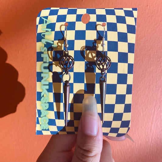 metal spike earrings