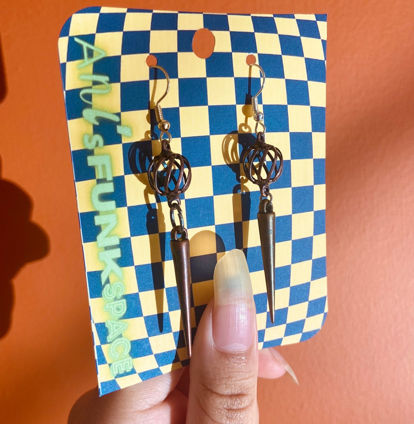 metal spike earrings