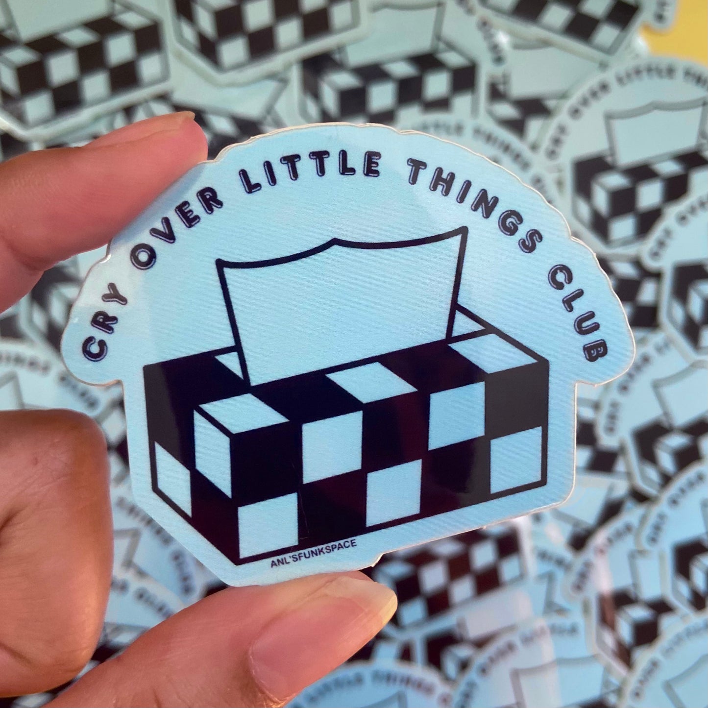 Cry over little things club sticker