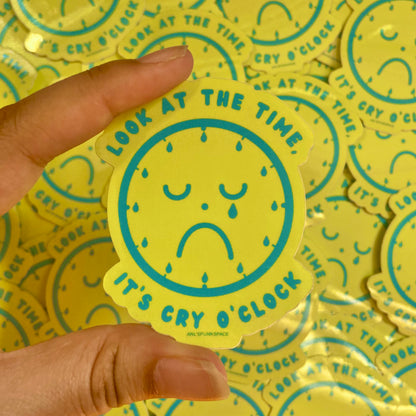 Look at the time, it’s cry o’clock sticker