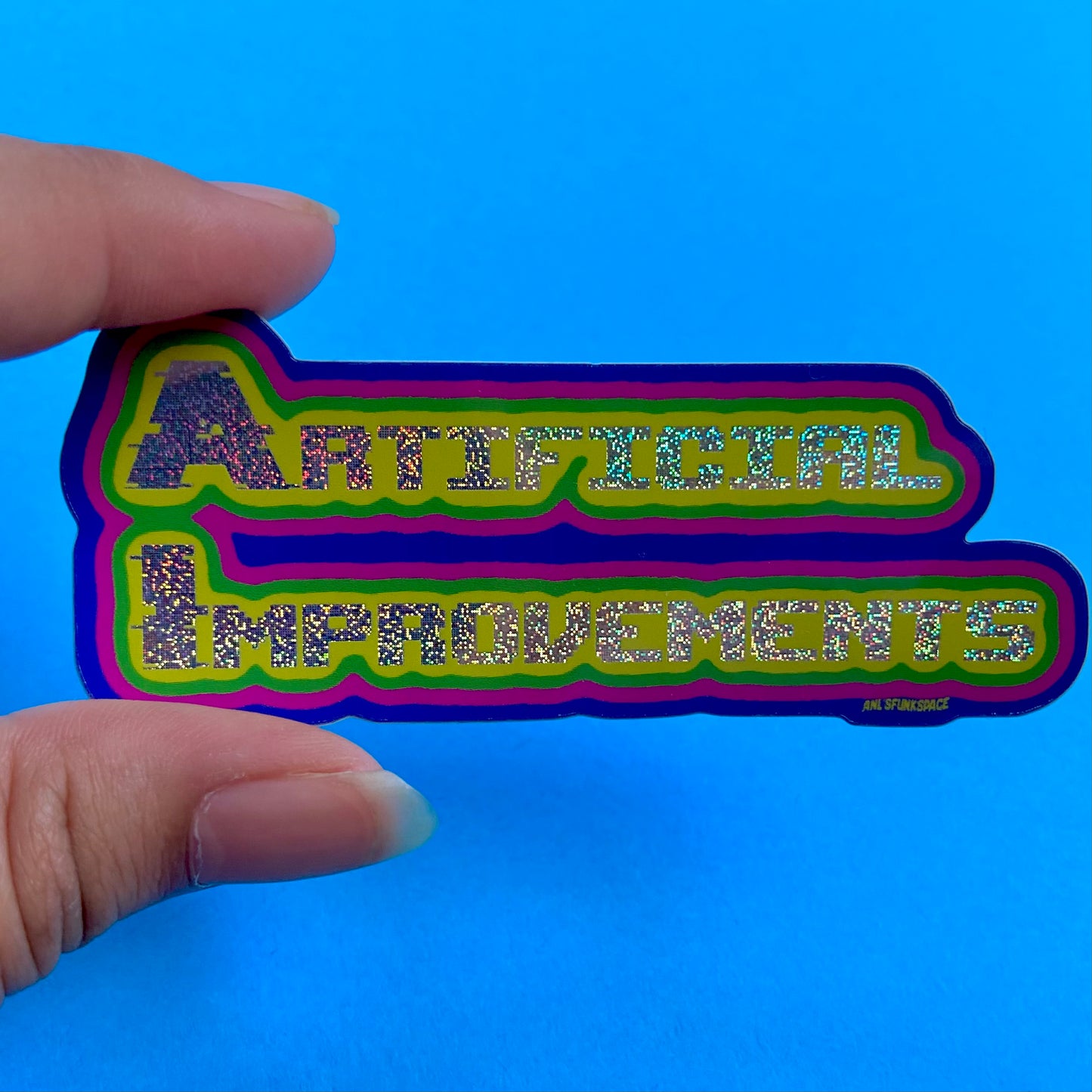 Artificial Improvements anti AI sticker