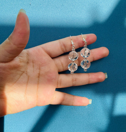 Icy glass earrings